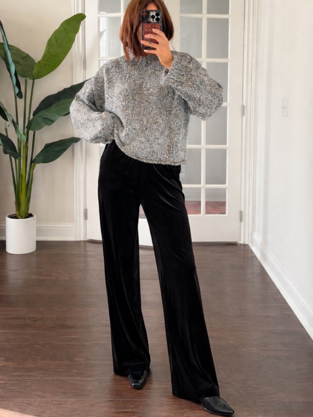 Ann Taylor Wide Leg High Rise Silk Blend Velvet Pants Size 10 Quiet Luxury Event
